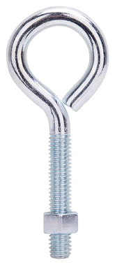 ProSource LR283 Eye Bolt, 9.3 mm Thread, Machine Thread, 2 in L Thread, 1-5/8 in Dia Eye, 281 lb Working Load, Steel